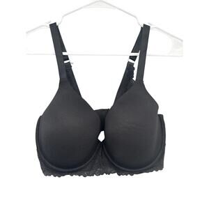 aerie 36G Black Lace Underwire T-Shirt Bra